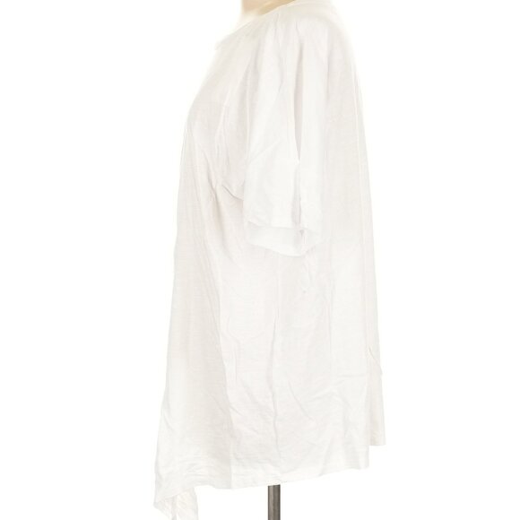 NWT Eileen Fisher White Organic Cotton Jersey Ballet Neck Tie-Waist Top Size XL - Picture 3 of 8